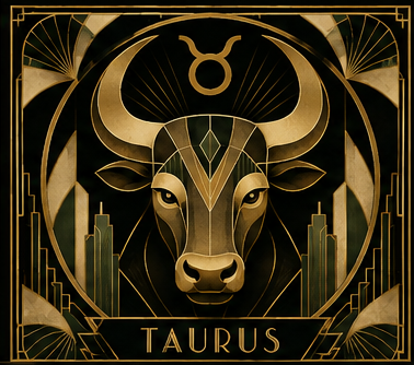 Taurus Art Deco image green/gold